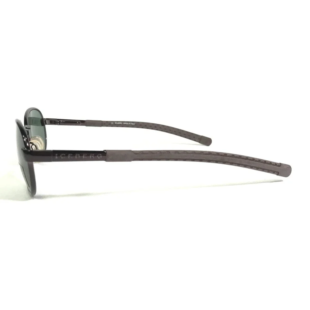 Iceberg Sunglasses IG 85153 744 Brown Round Oval Frames with Green Lenses